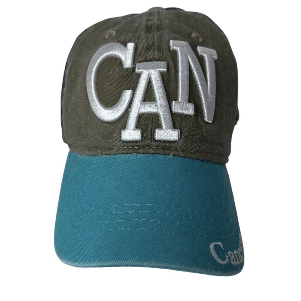 NEW Cancun Hat Cap Strap Back Mens Adjustable Travel Souvenir Blue Gray‎
